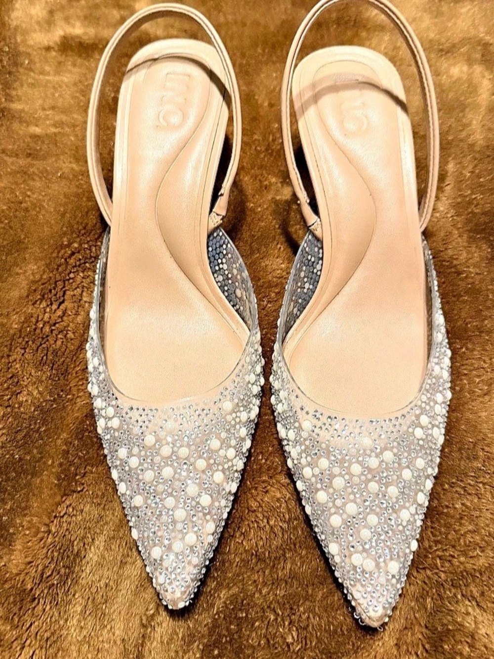 I.N.C. Pointed-Toe Embellished Slingback Heels